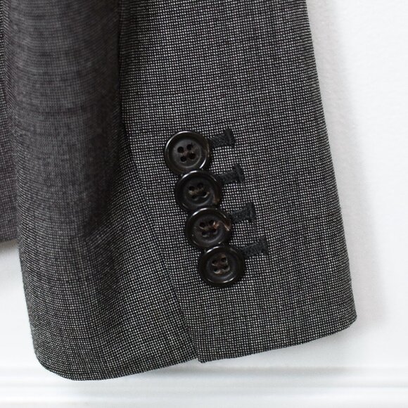 Vintage Banana Republic Jackson Gray Wool Suit Blazer & Wide Leg Pants Sz 6P/4P - Picture 5 of 13